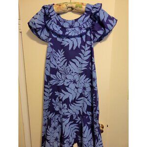 Vtg 80s Authentic Hawaiian Mumuu Purple Sz 12 Jane M.